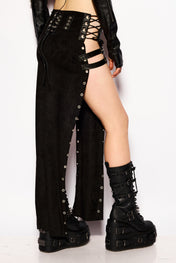 Black Buckle midi skirt