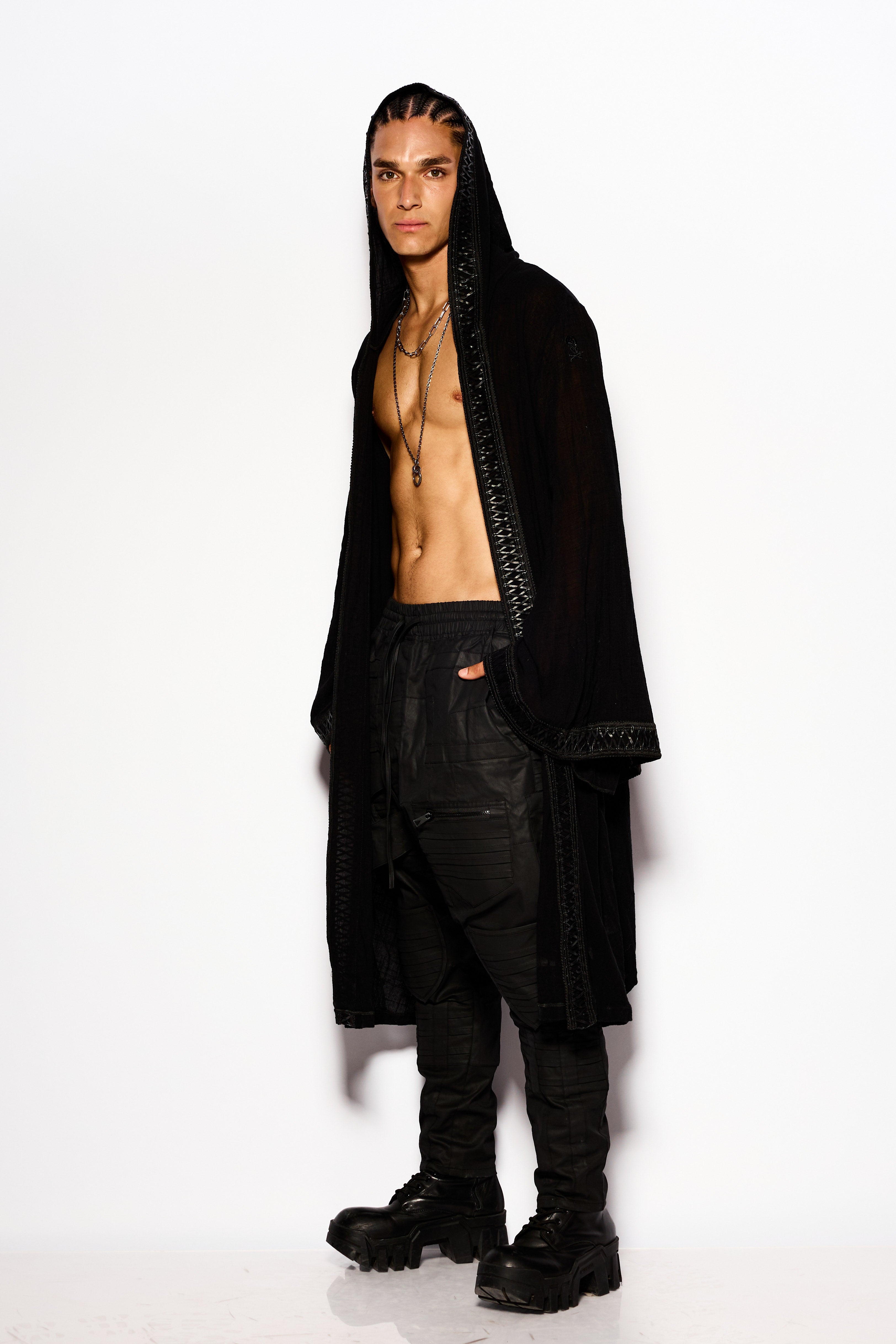 Black Coven hood kimono