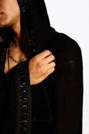 Black Coven hood kimono