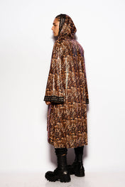 Bronze leopard kimono