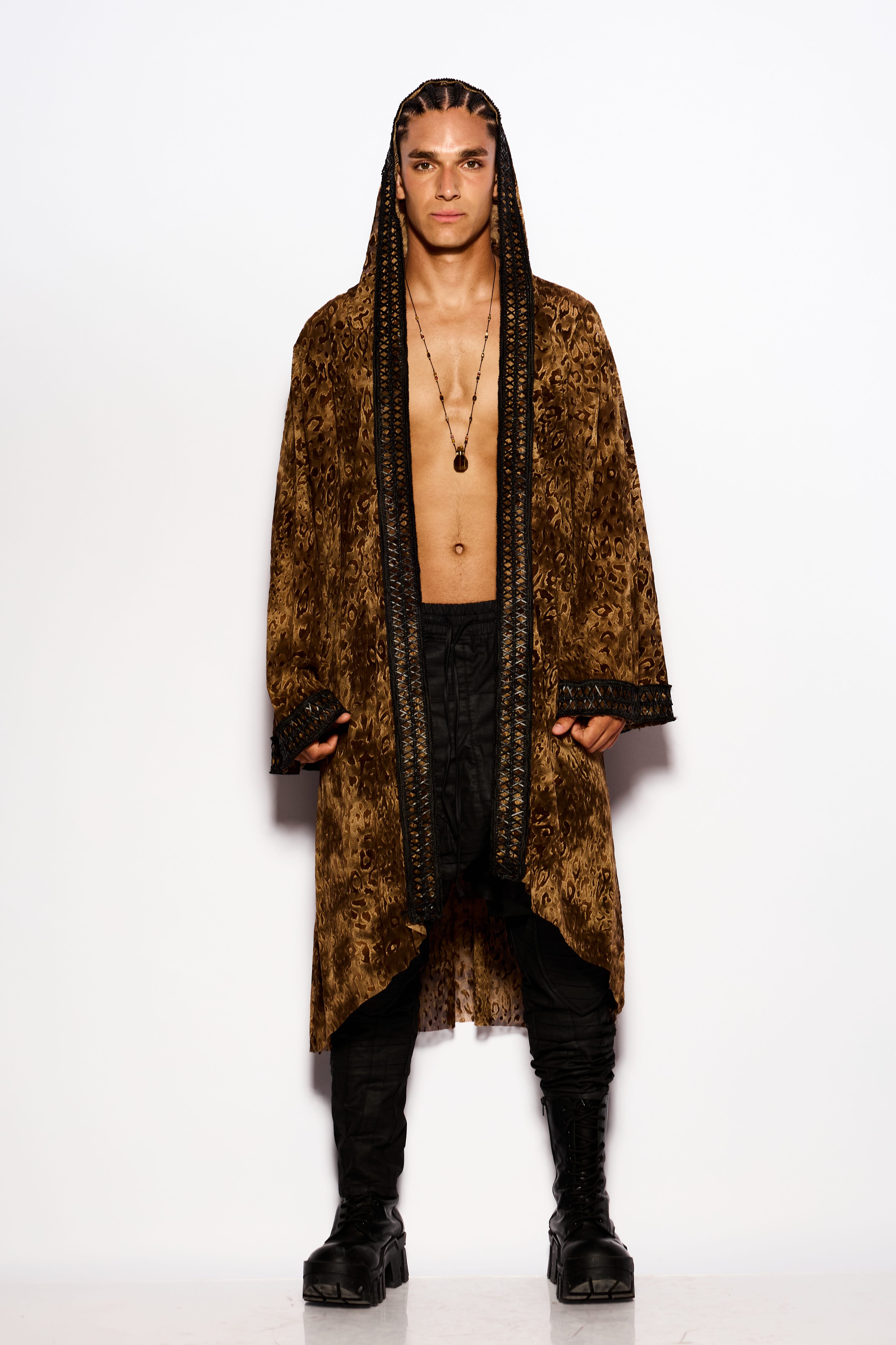 Desert leopard kimono