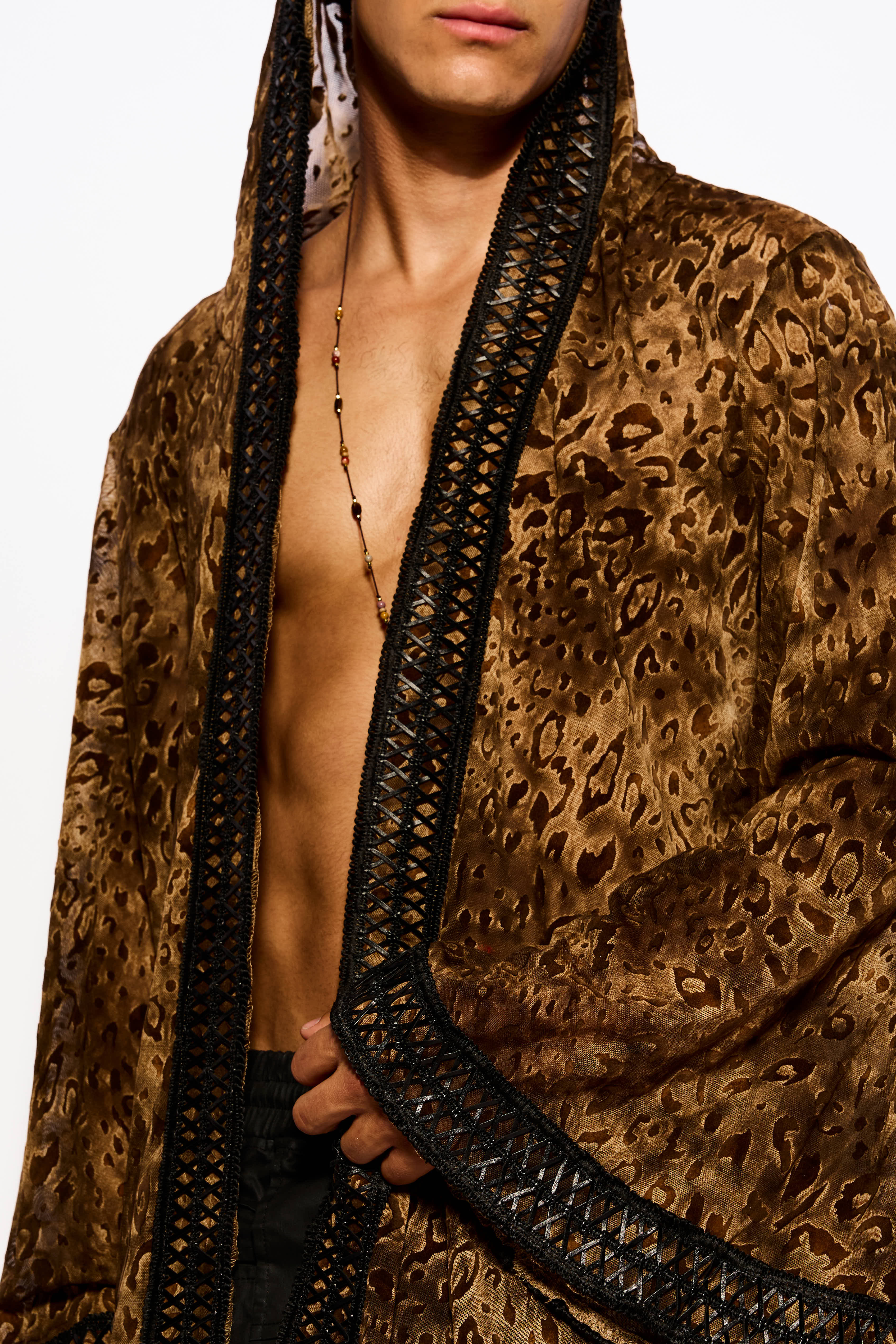 Desert leopard kimono