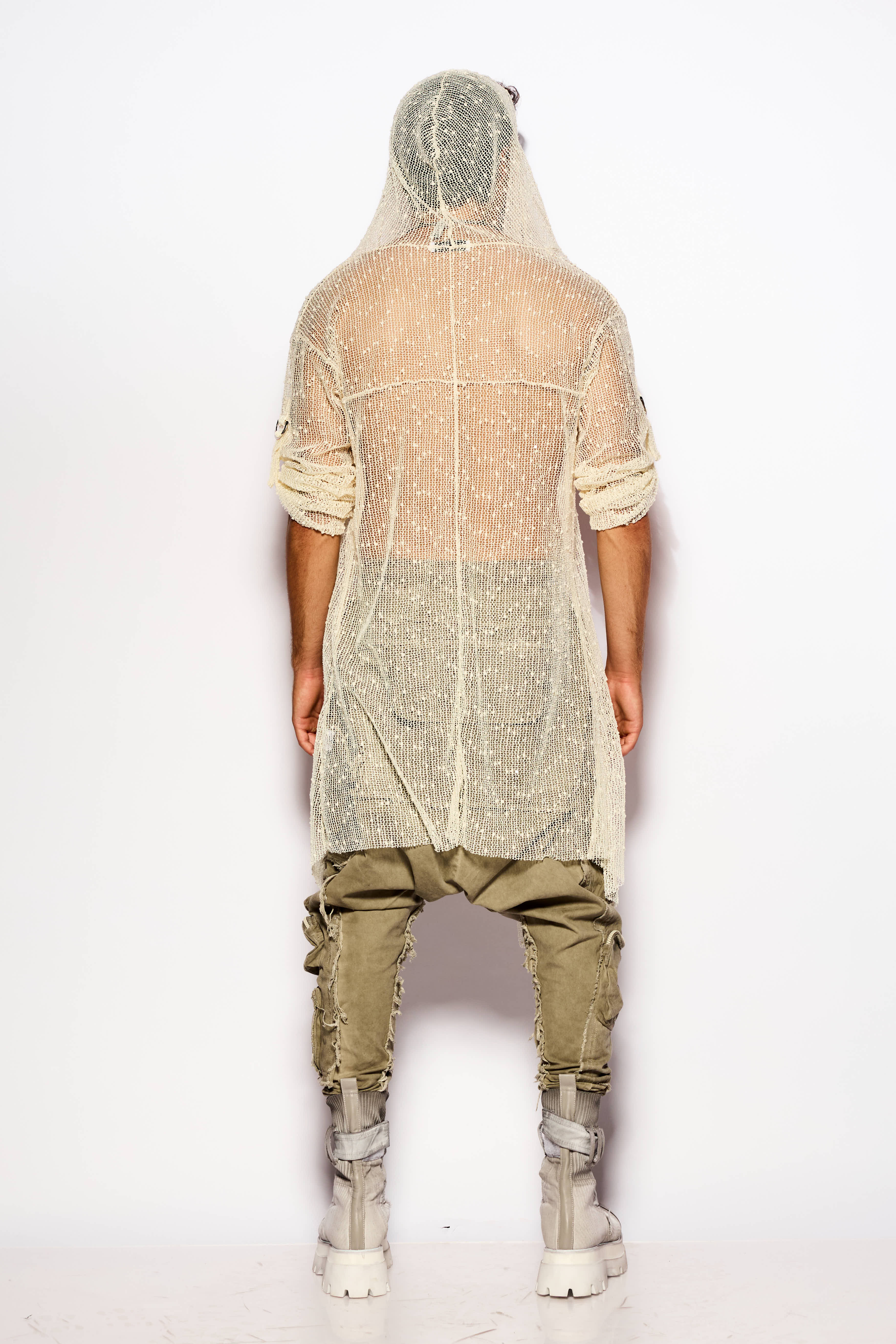 Beige Nomad net kimono