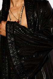 Black Liquid shadow kimono