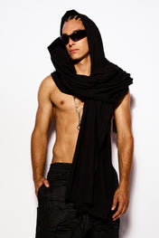 Oversized Black Scarf
