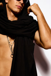 Oversized Black Scarf