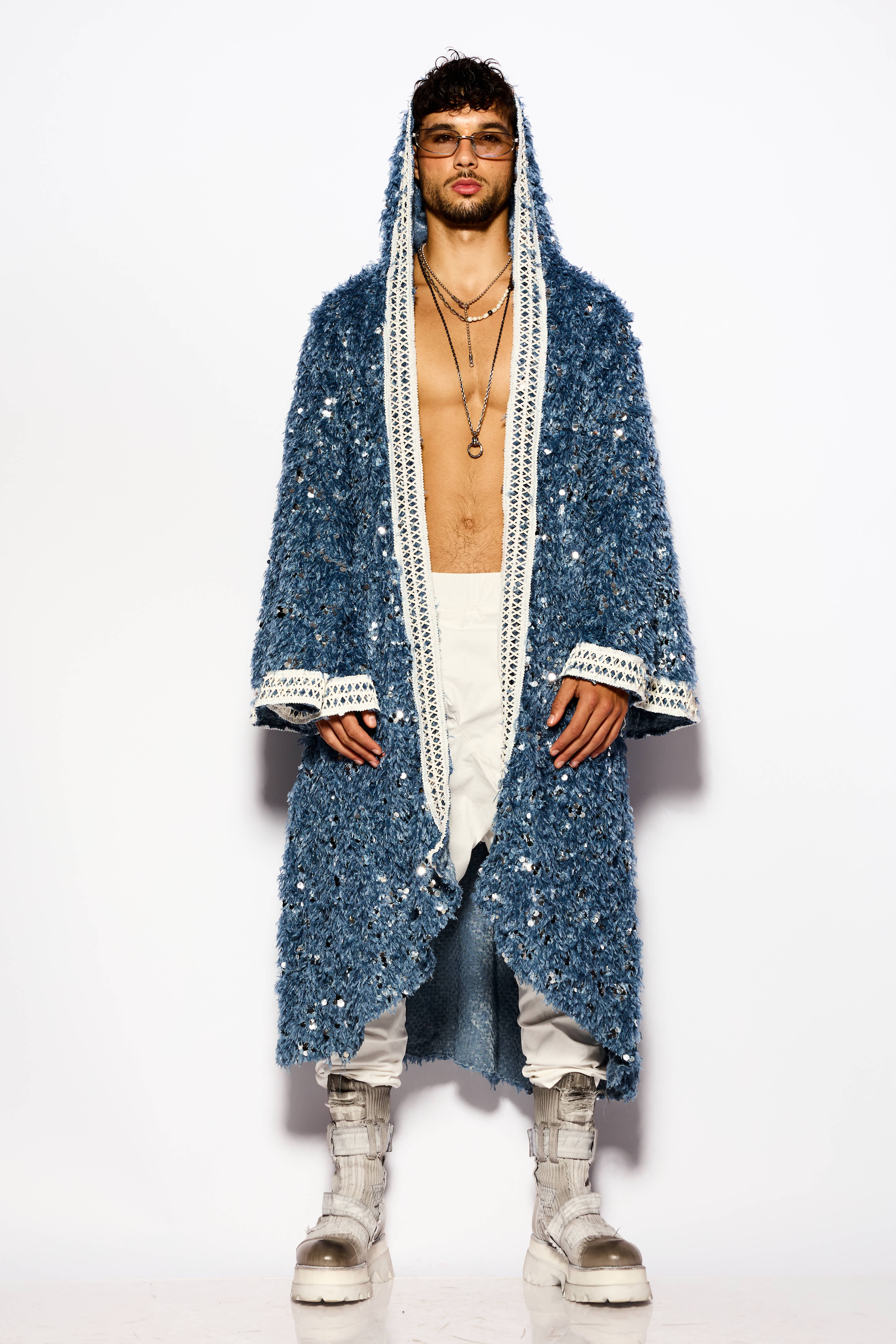 Indigo storm kimono