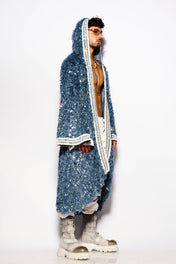 Indigo storm kimono