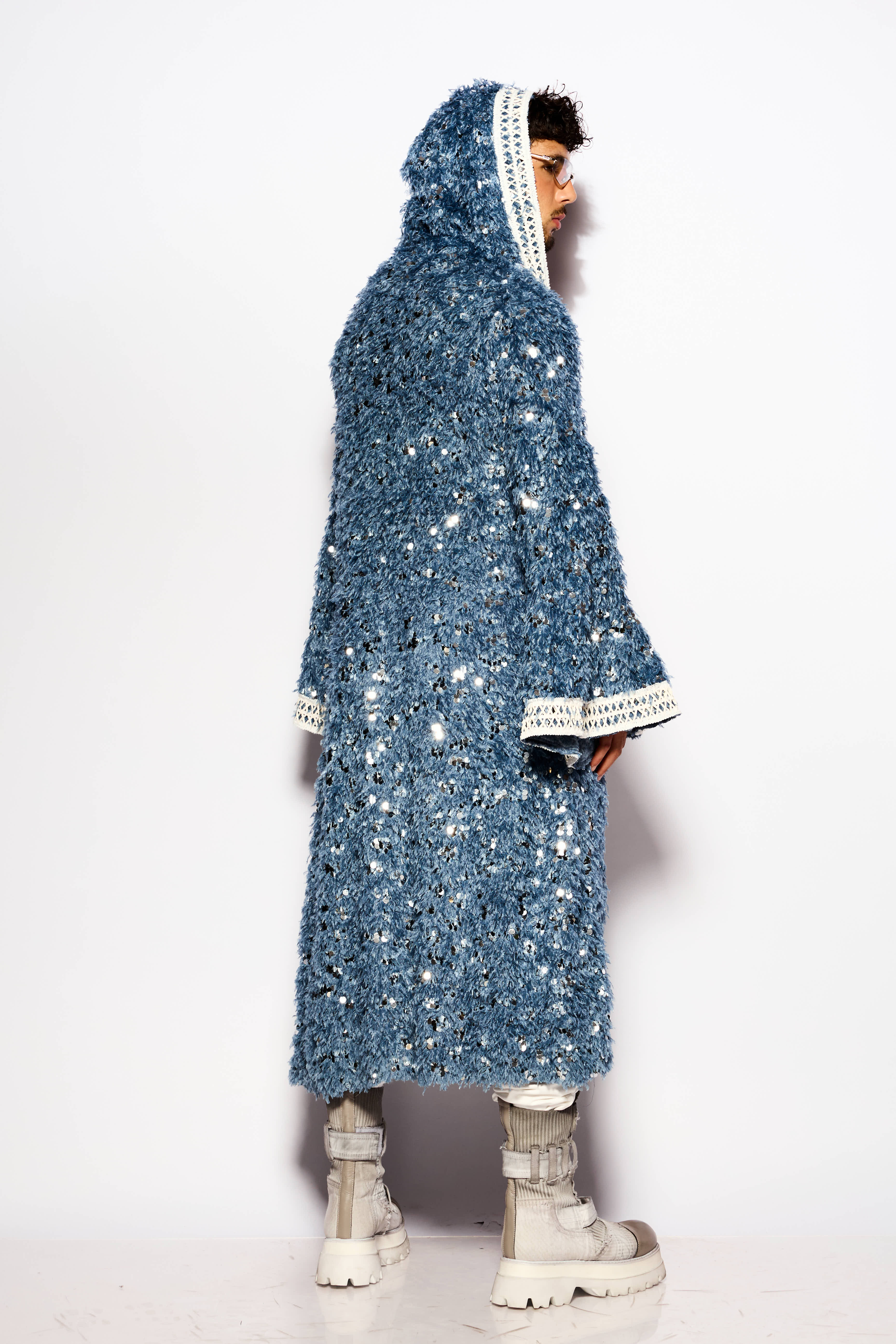Indigo storm kimono