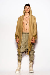 Beige Draped kimono