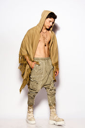 Beige Draped kimono