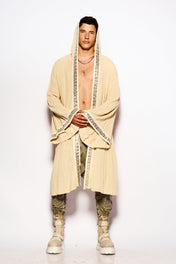 Beige Coven hood kimono