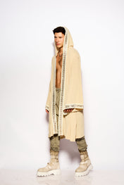 Beige Coven hood kimono