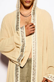 Beige Coven hood kimono