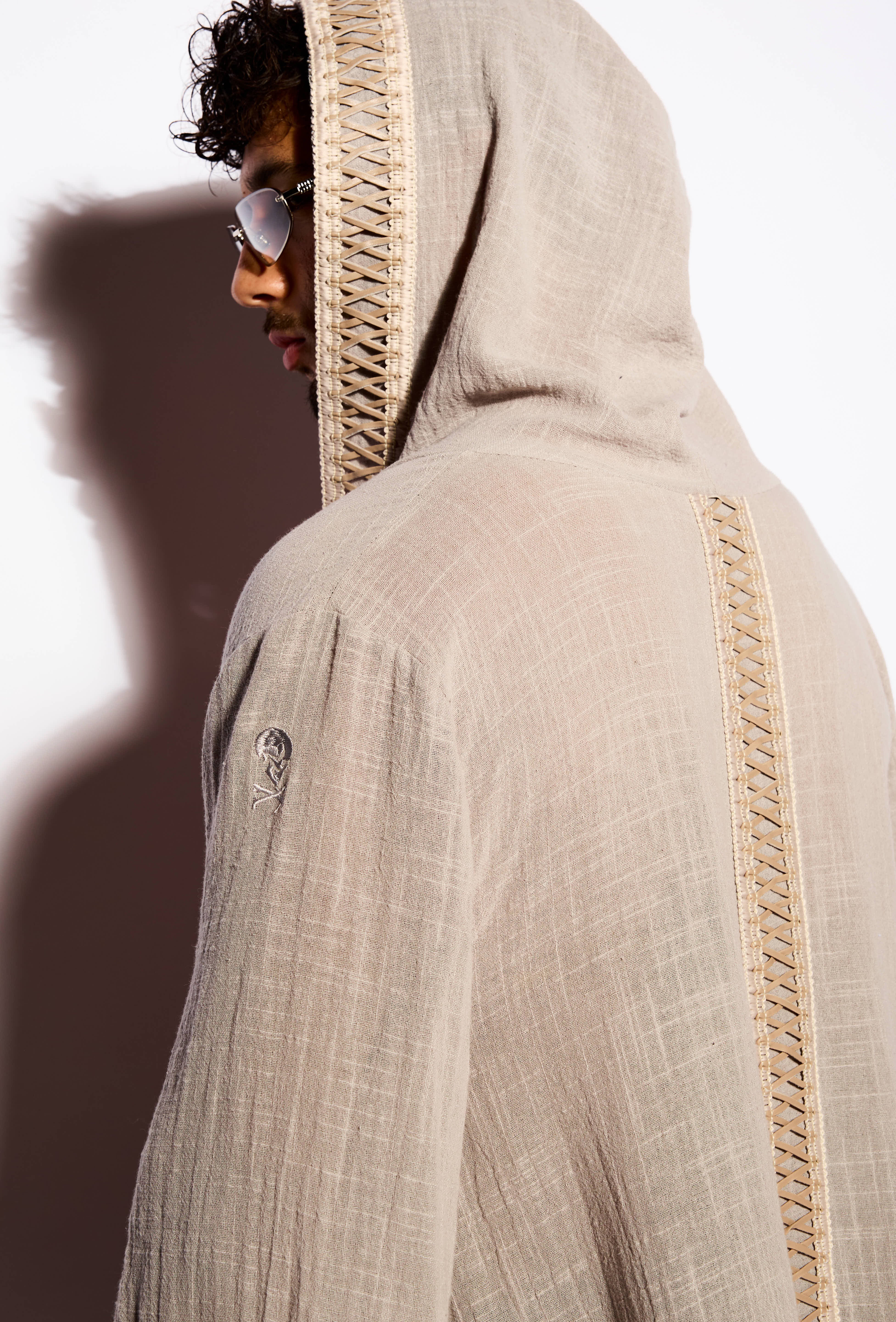 Gray Coven hood kimono
