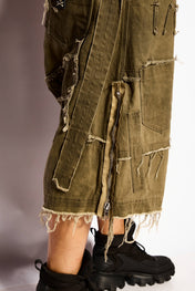 Chaki Apocalypse denim bermuda