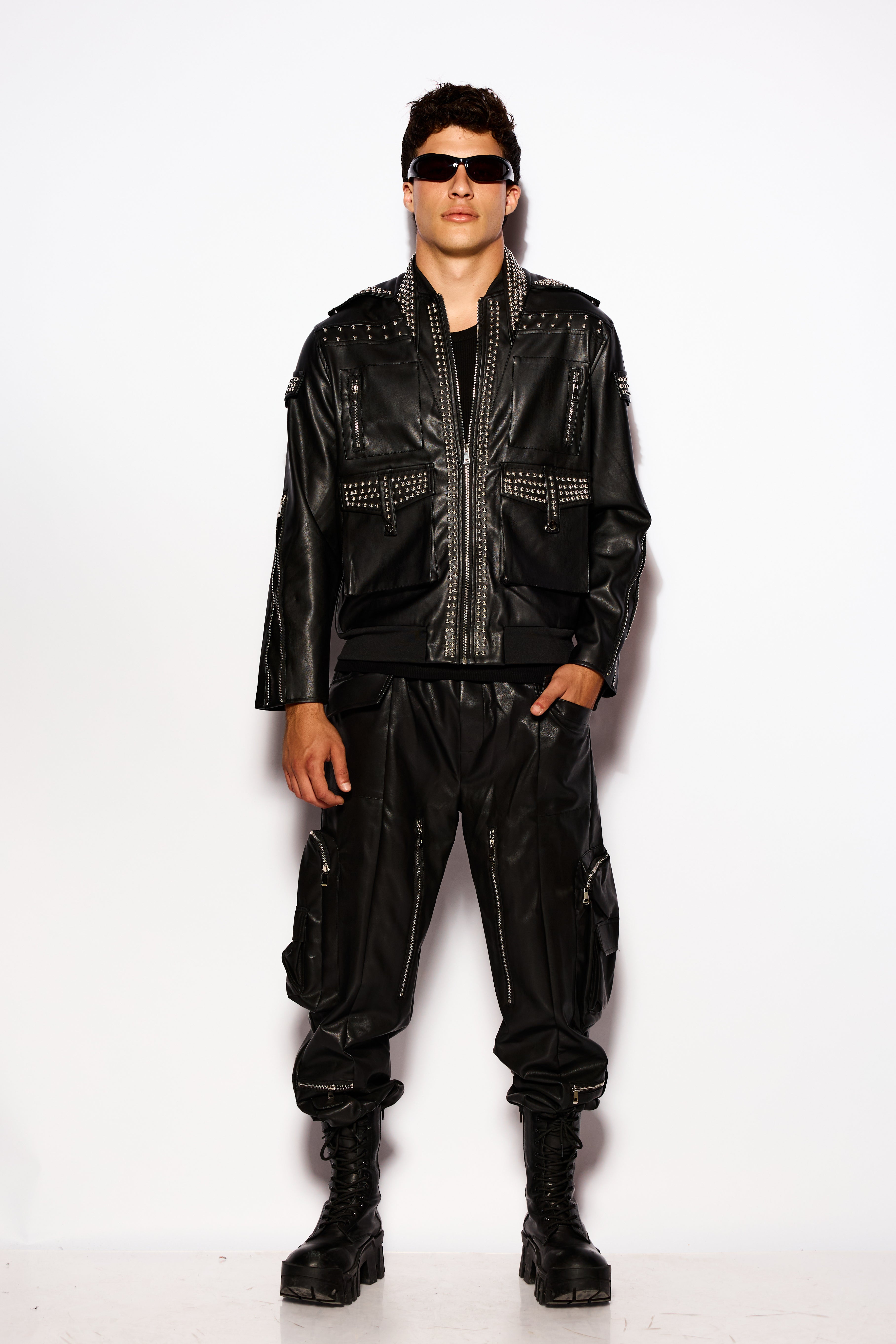 Black Ash moto jacktet
