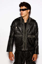 Black Ash moto jacktet