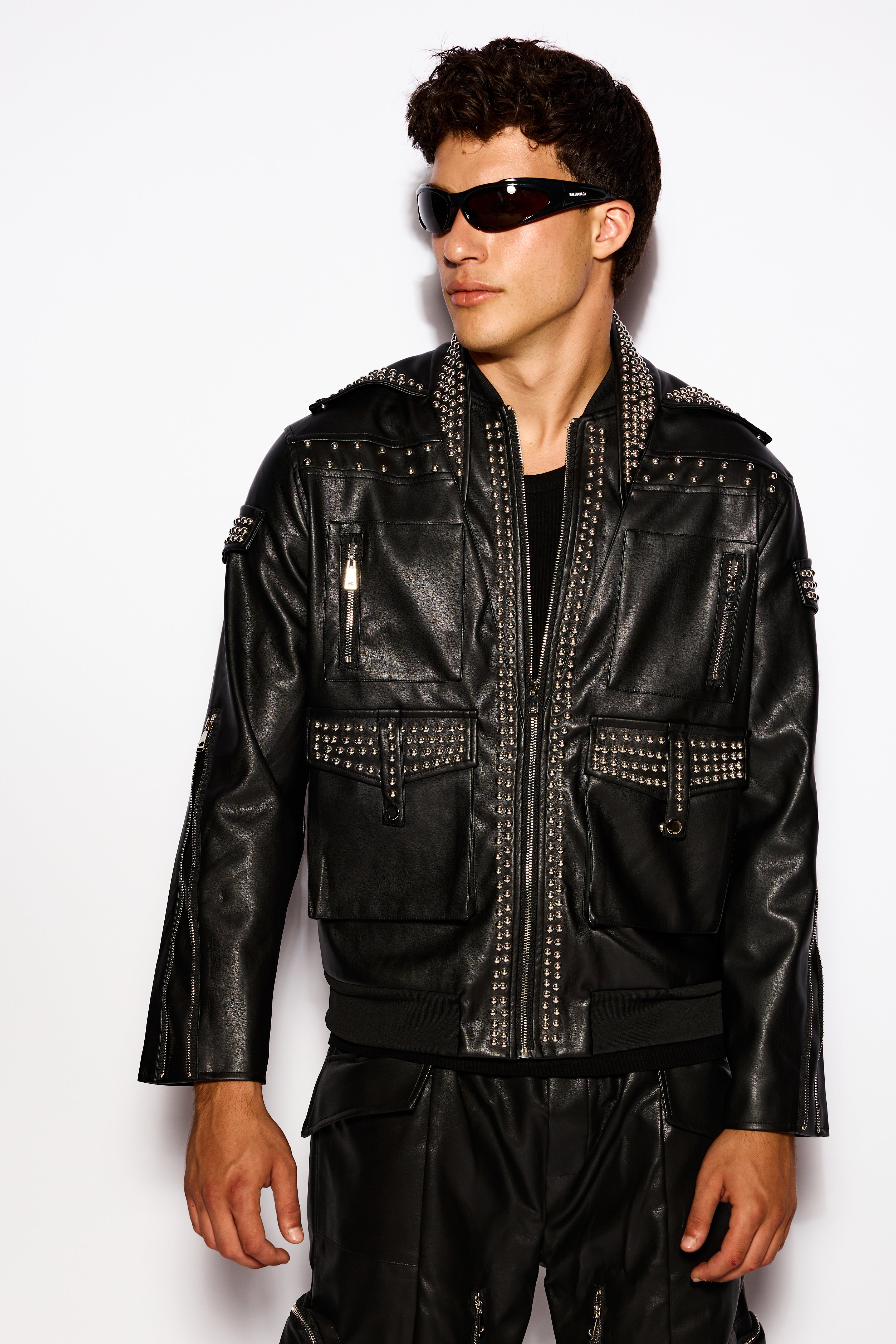 Black Ash moto jacktet