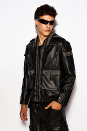 Black Ash moto jacktet