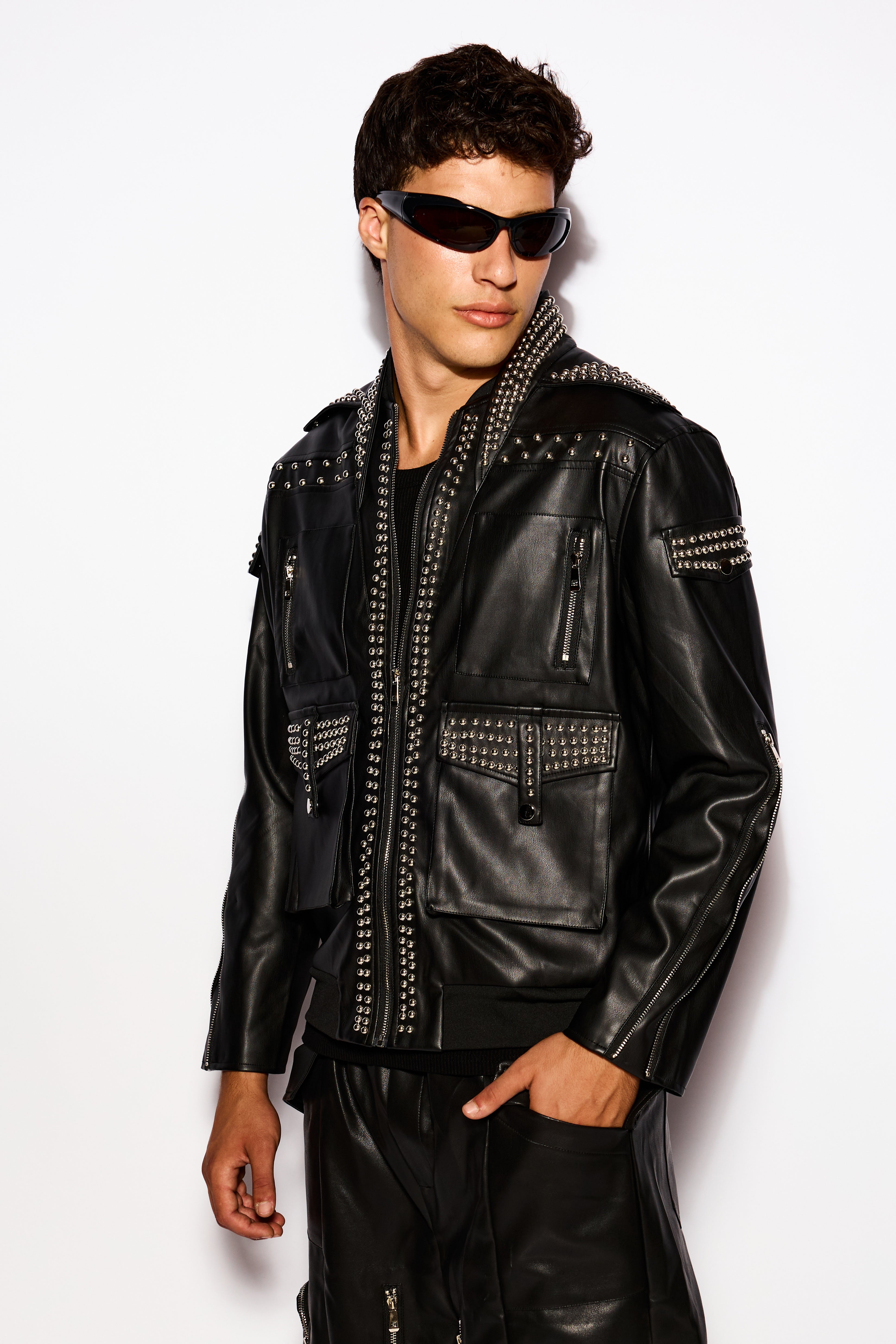 Black Ash moto jacktet