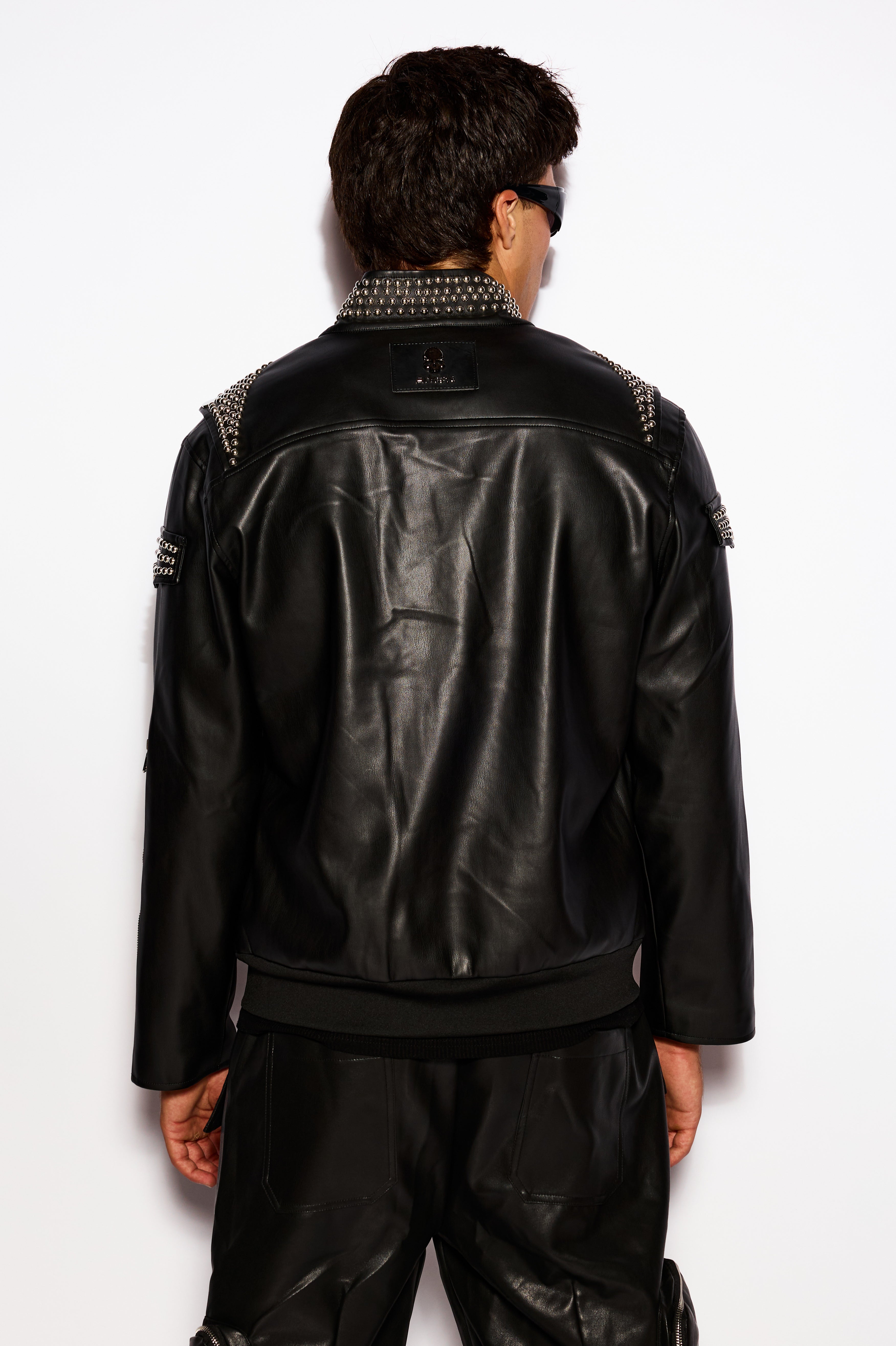 Black Ash moto jacktet