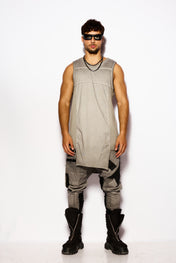Gray Asymmetrical tank top