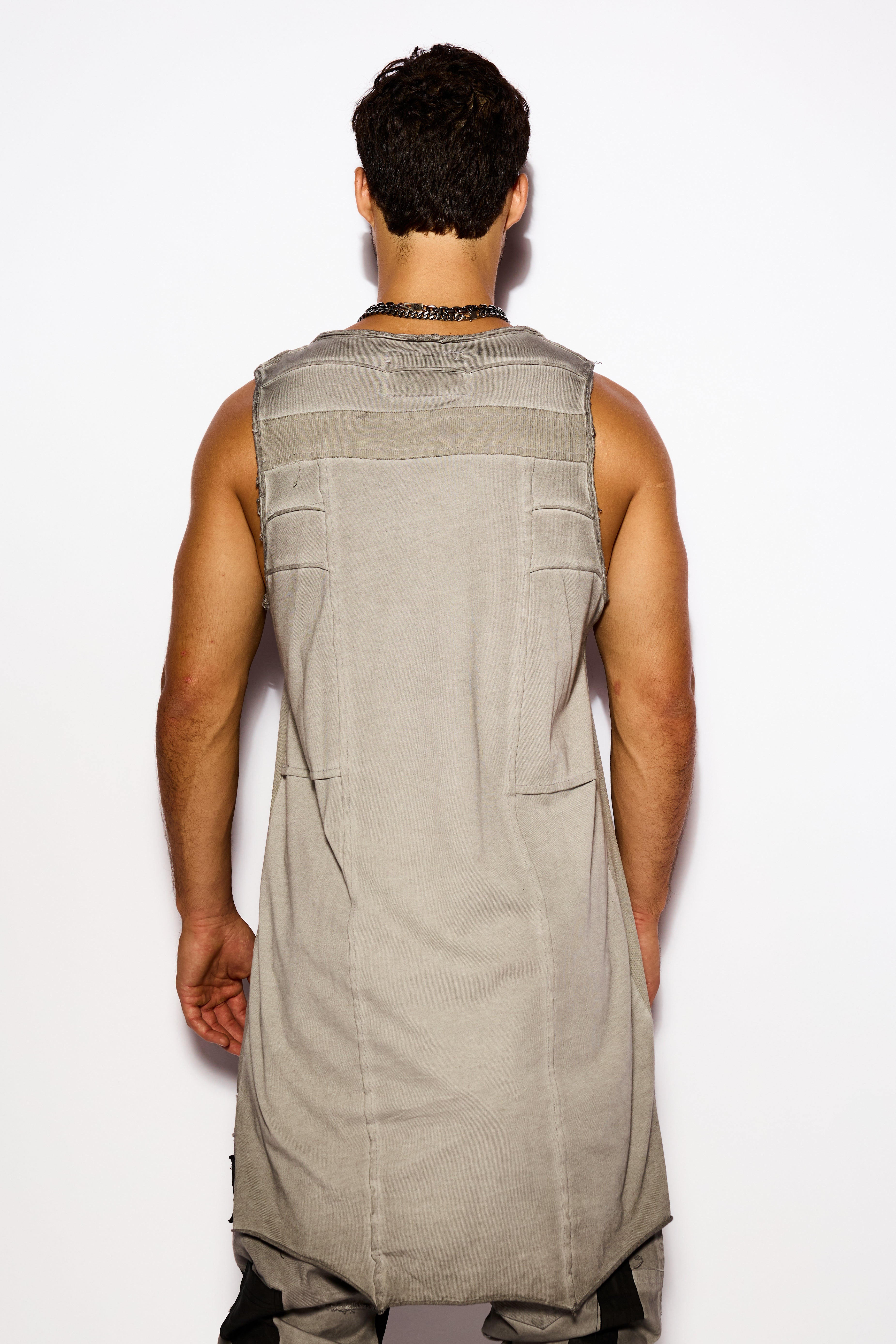 Gray Asymmetrical tank top