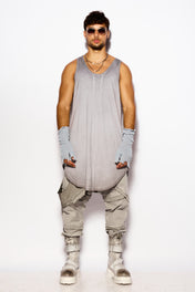 Gray Long fit Tank
