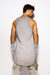 Gray Long fit Tank