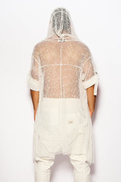 White Nomad net kimono