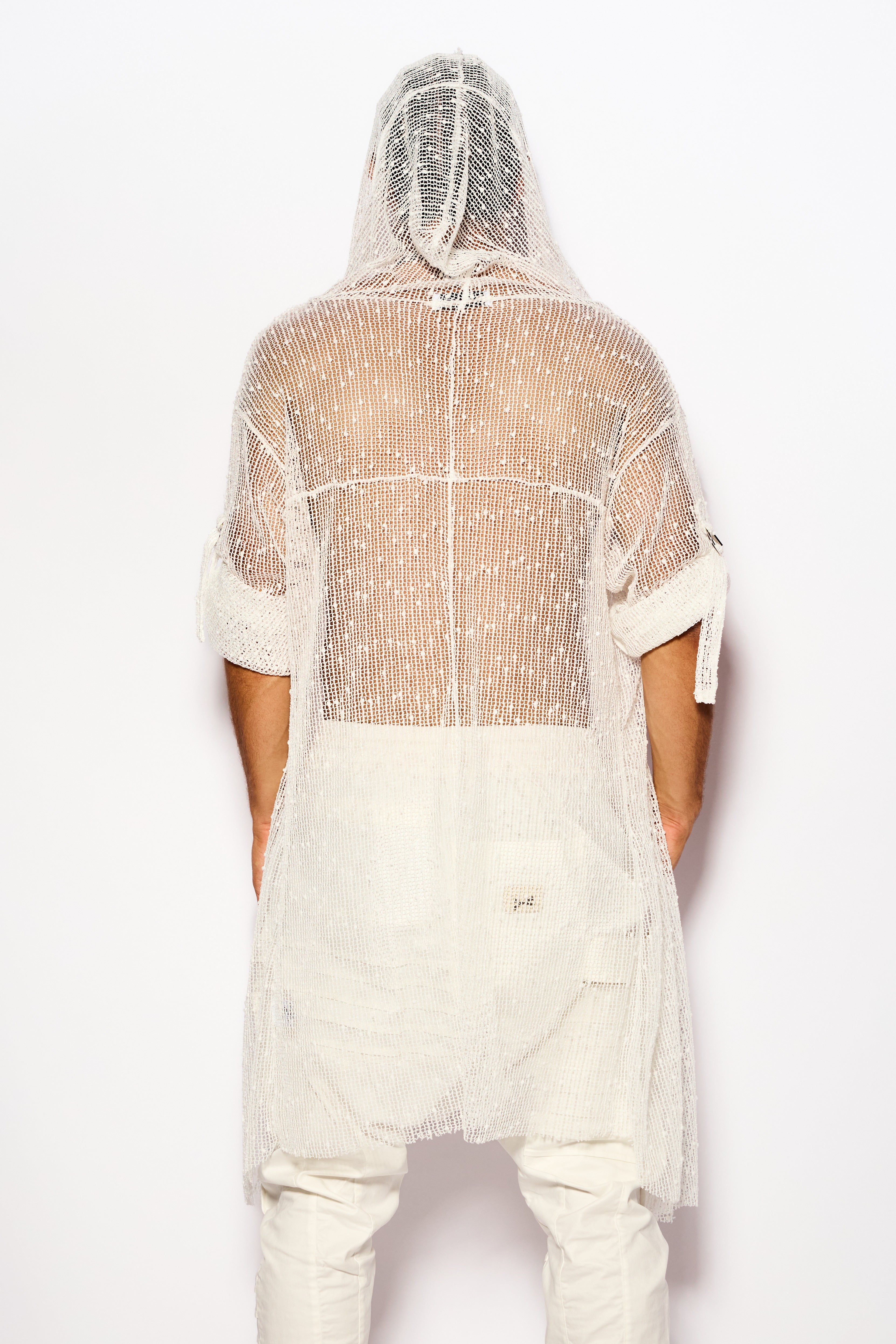 White Nomad net kimono