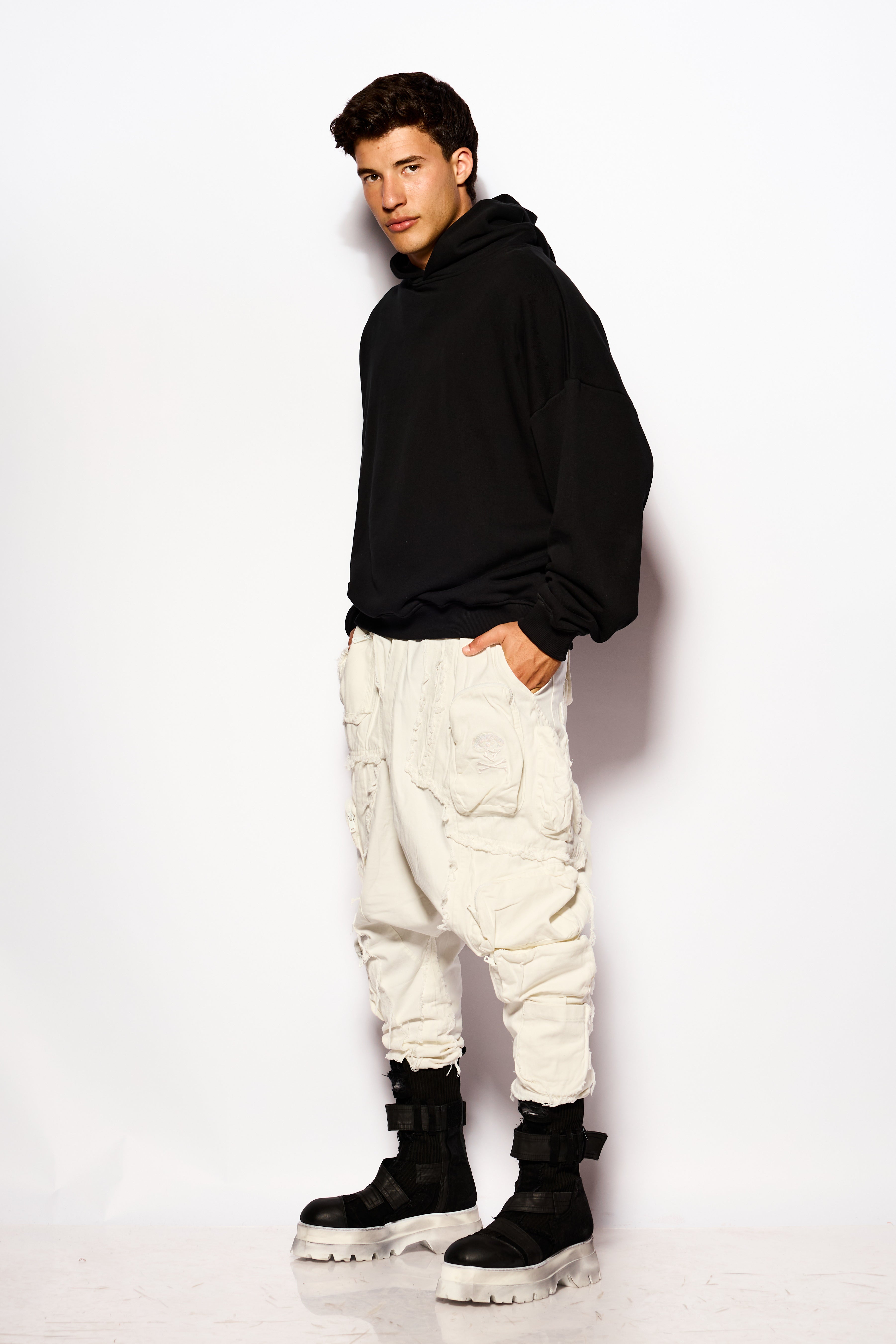 Drop shoulder hoodie