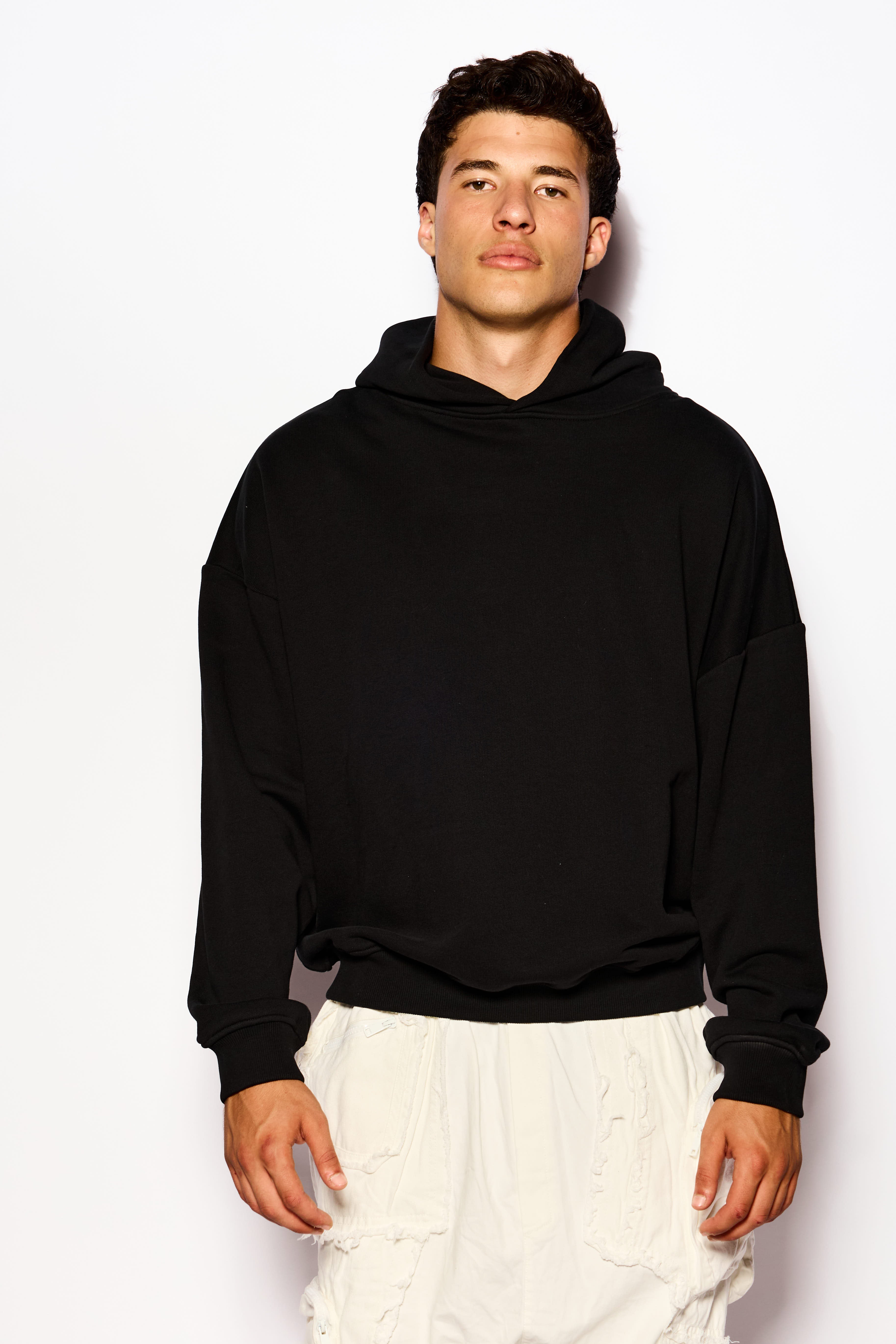 Drop shoulder hoodie