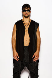 Black Midnight Sleeveless Jacket