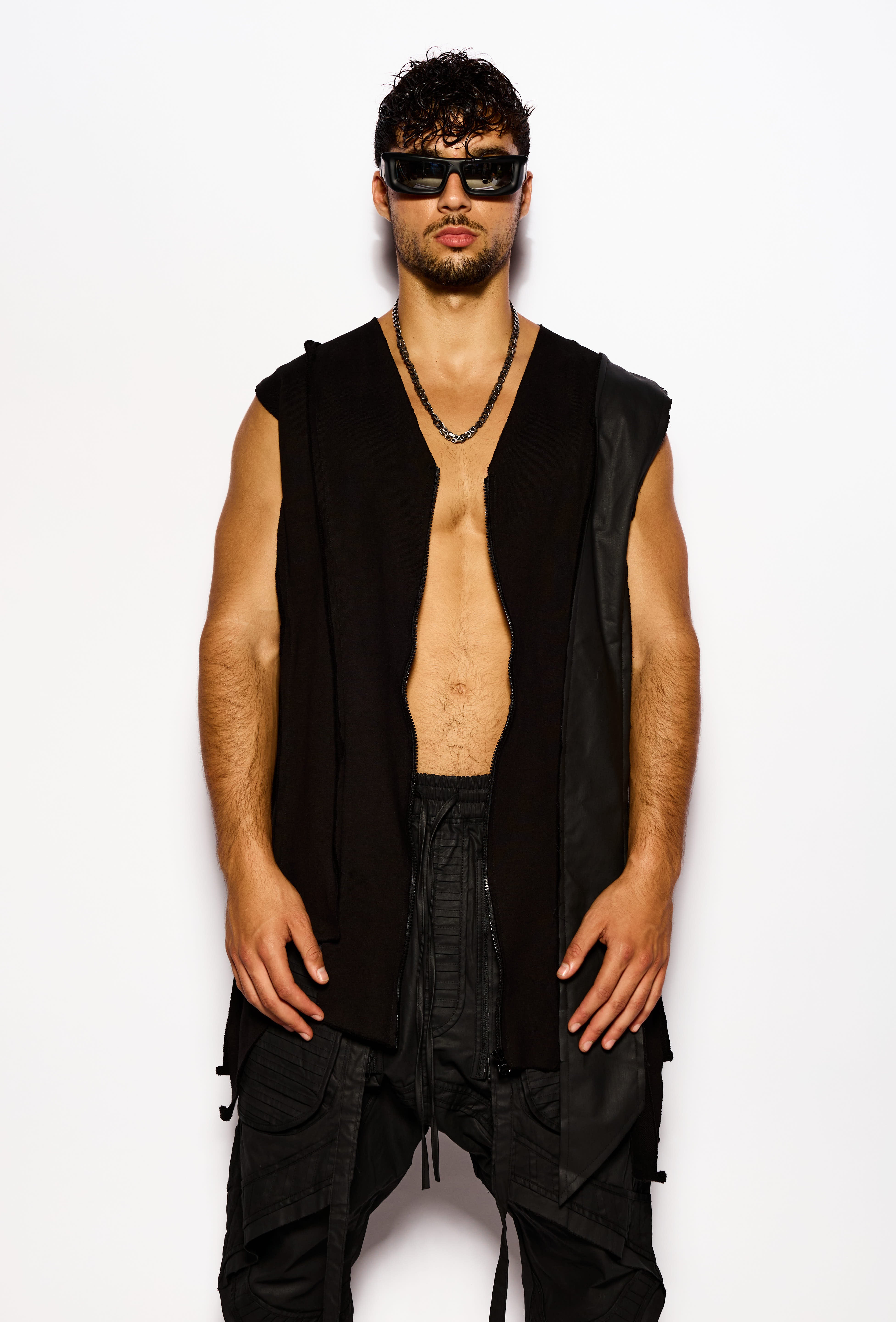 Black Midnight Sleeveless Jacket