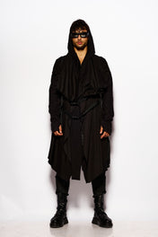 Black Long Straps Cardigan