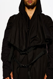 Black Long Straps Cardigan