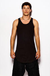 Black Long fit Tank