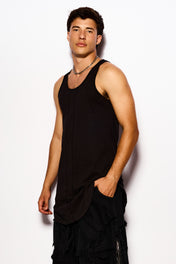 Black Long fit Tank