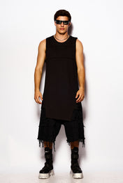 Black Asymmetrical tank top