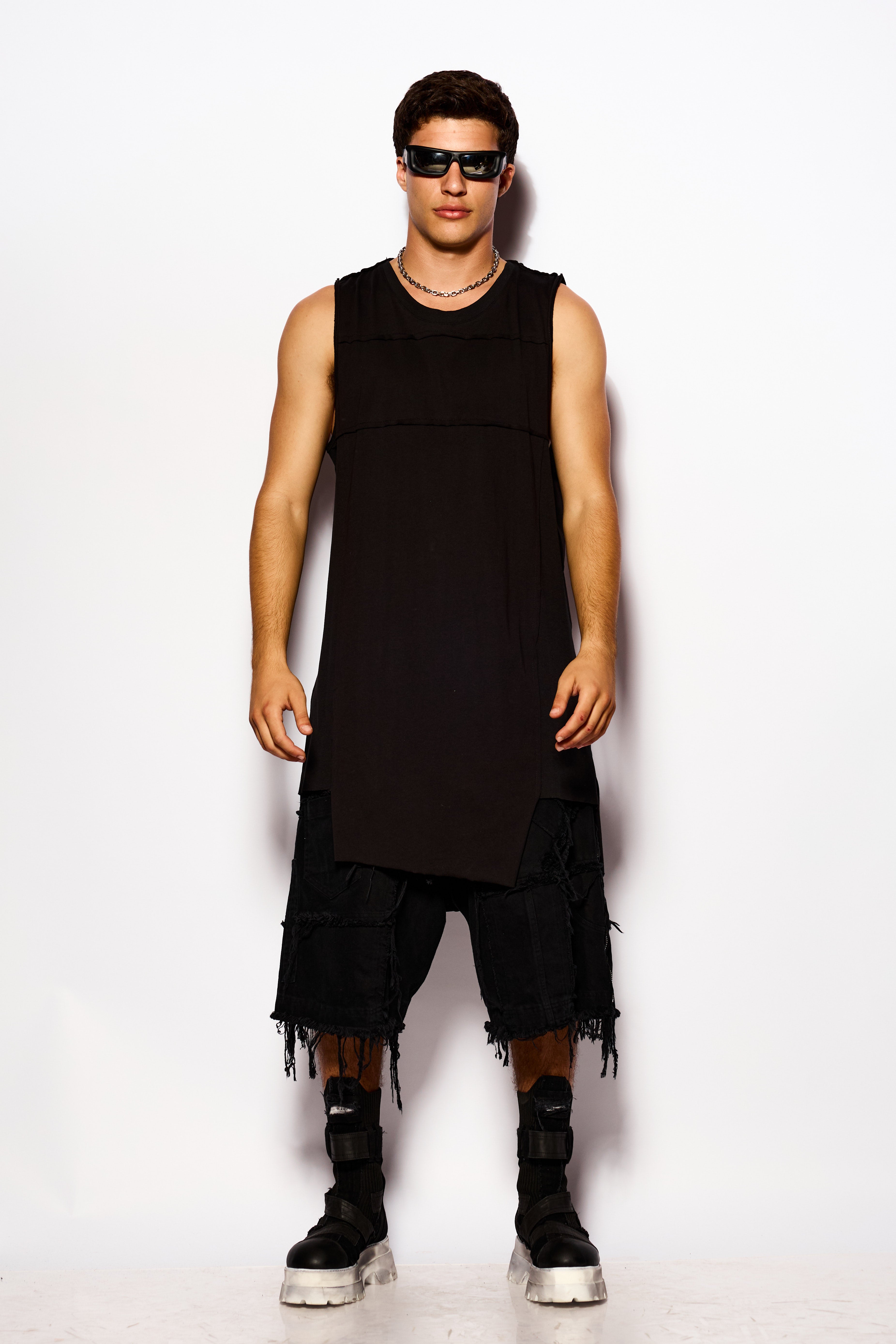 Black Asymmetrical tank top