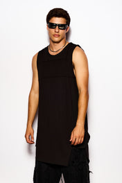 Black Asymmetrical tank top