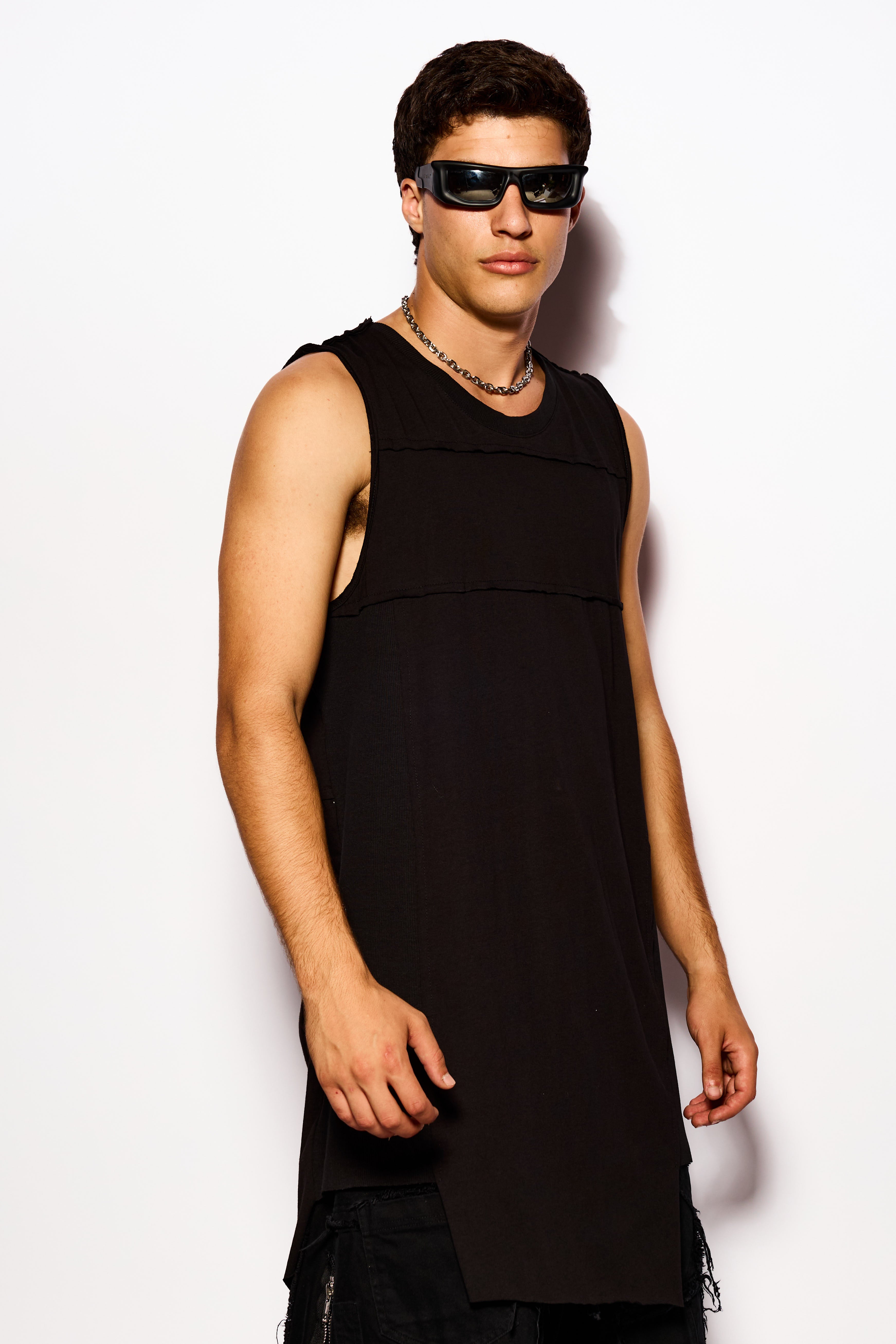 Black Asymmetrical tank top