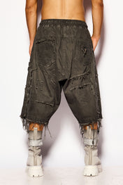 Gray Apocalypse denim bermuda