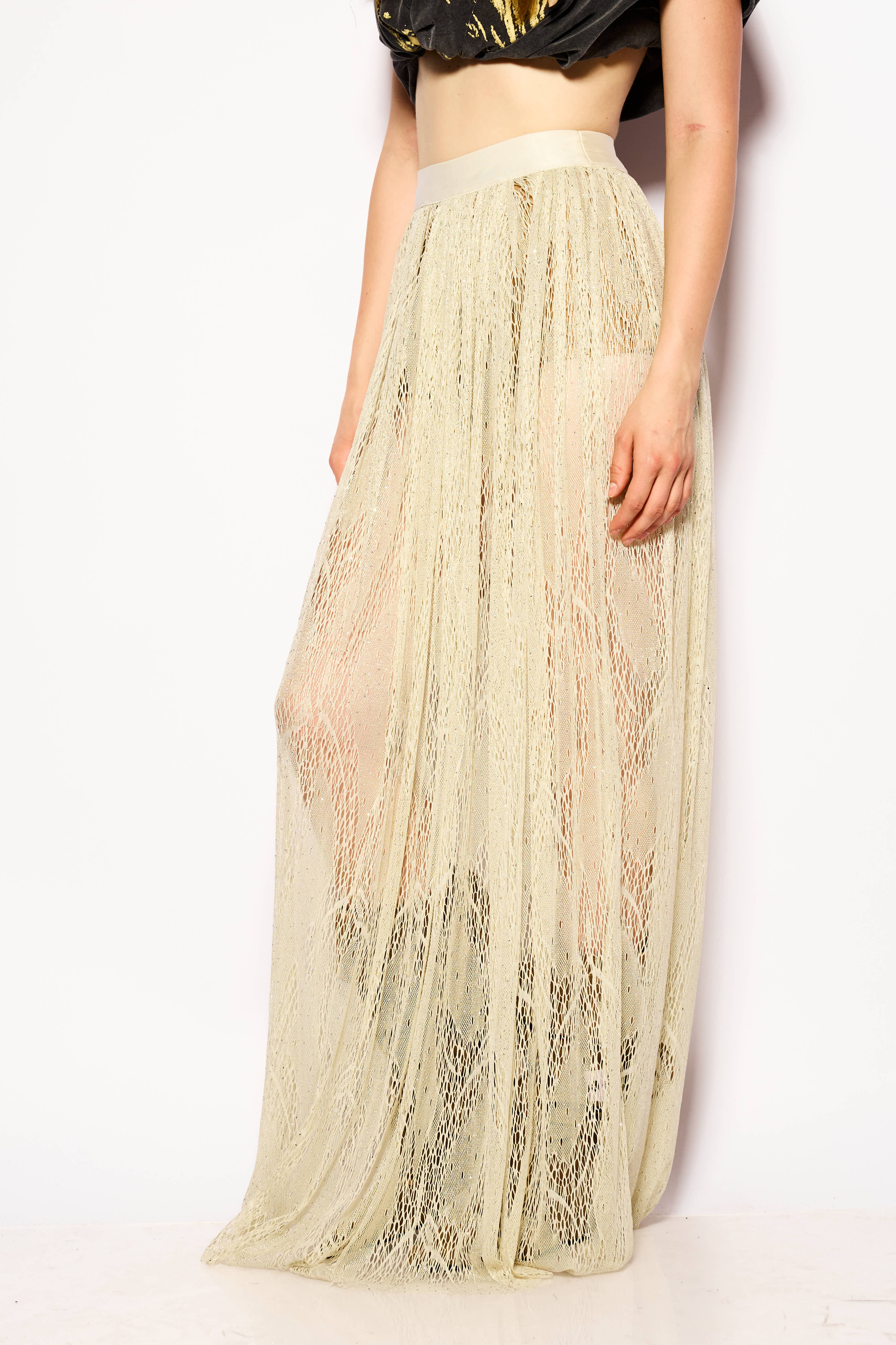 Lace skirt crystal