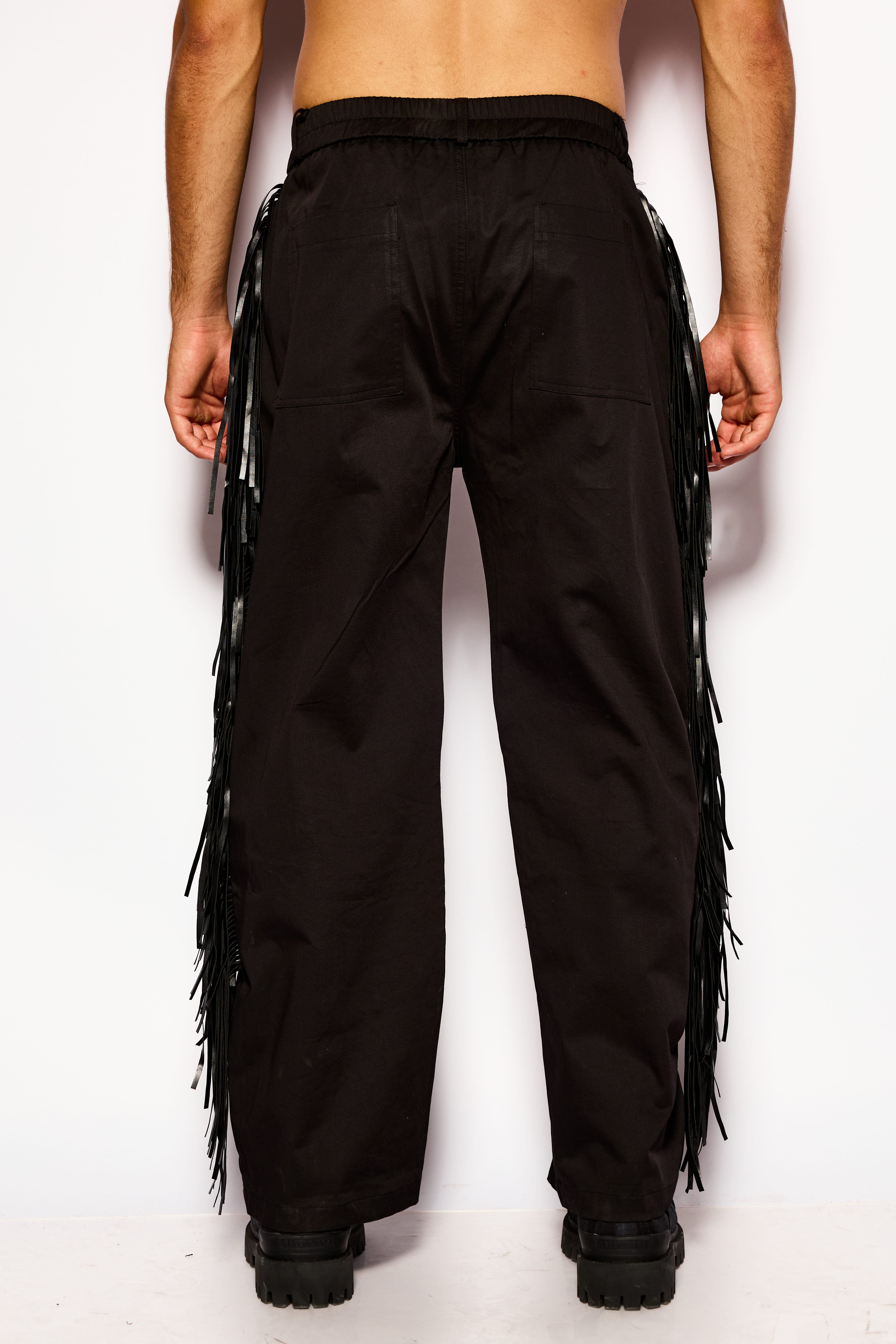 Onyx fringe pants
