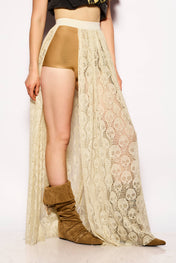 Skull cut out skirt