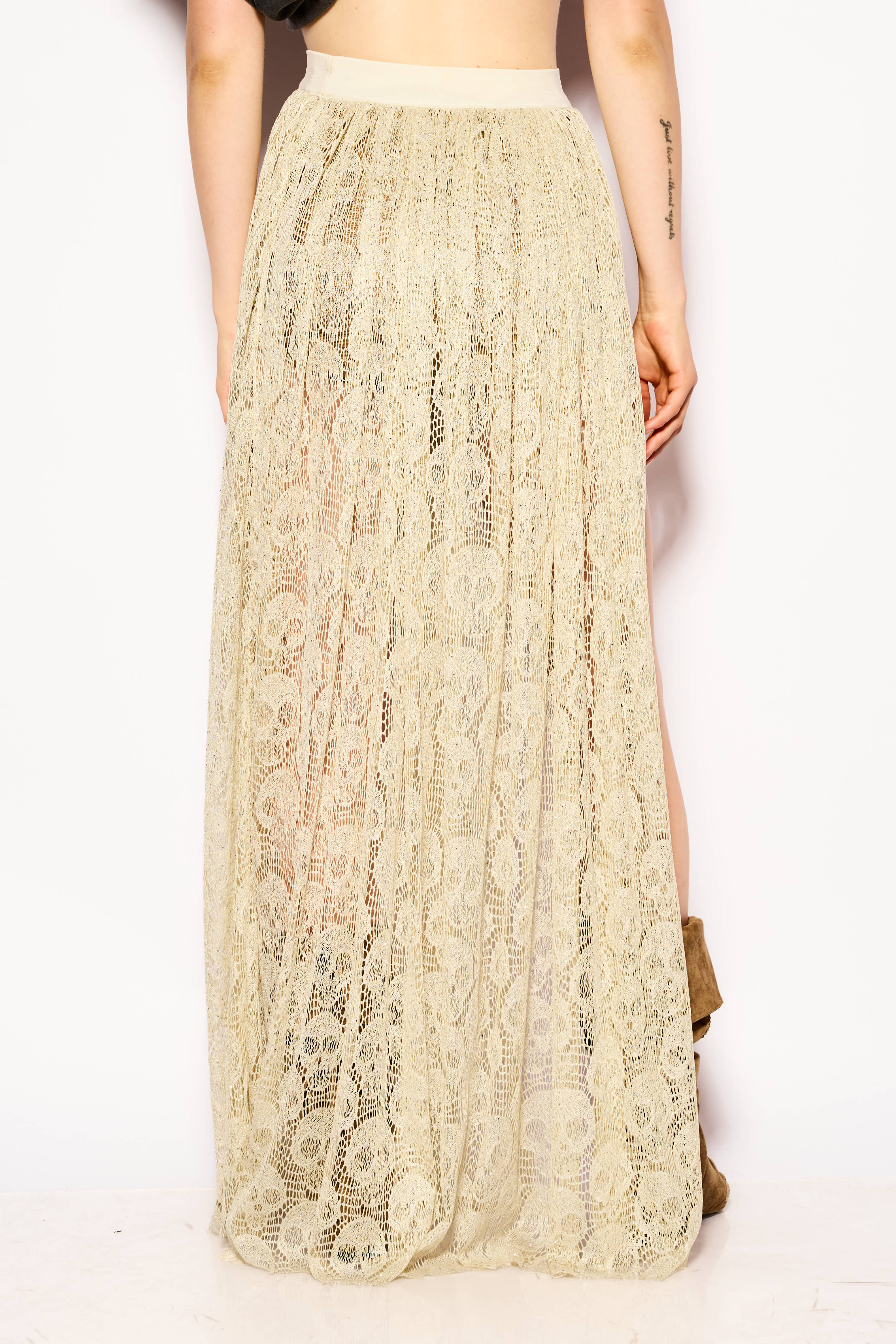 Skull cut out skirt