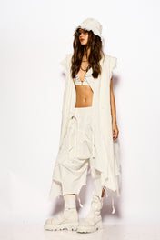 White APOCALYPSE asymmetric bermuda